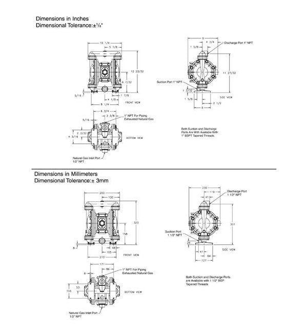 Sandpiper U1F Metallic Ball Valve Pump - Image 3