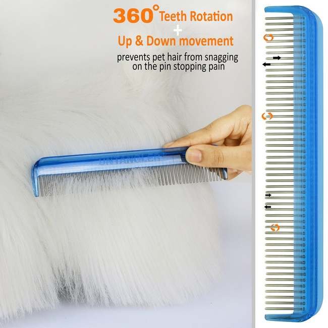 Untangler® 7 Inch Pet Comb with Rotating Teeth - Image 3