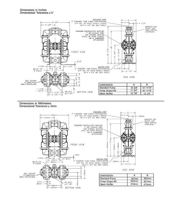 Sandpiper S20 Non-Metallic Ball Valve Diaphragm Pump - Image 2