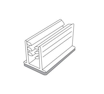 Neodymium Magnetic Back Shelf Gripper for Contoured Shelf Dividers - Image 2