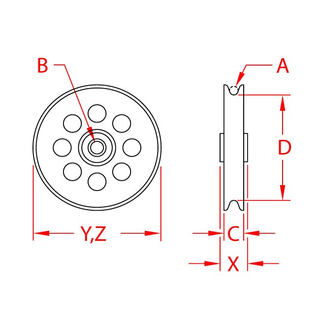 PullPro™ HiLoad 316 Stainless Steel Wire Rope Sheave Bearing - Premium Grade - Image 2