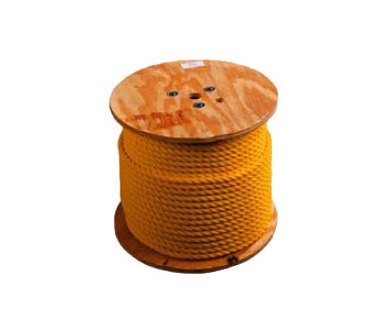 Heavy-Duty Twisted Yellow Polypropylene Ropes (Three Strand) - 3/8" Diameter - Image 1