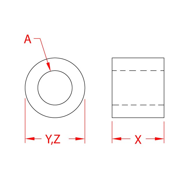 PullPro™ 316 Stainless Steel Sheave Spacer - Shaft Size Adapter - Image 2