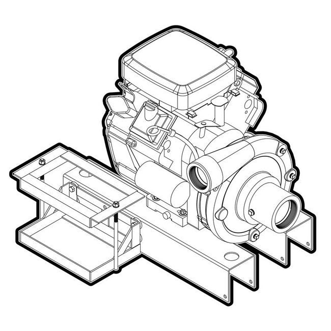 Briggs and Stratton 23HP Gas Engine Centrifugal Pump - Image 1