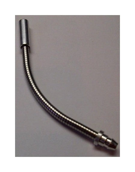 Flexible Conduit Elbow for 5mm & 3/16" Diameter, Stainless Steel with Poly Liner - Image 1