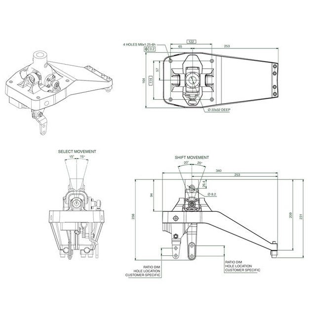 923 Series Horizontal Gear Shifter System - Image 2