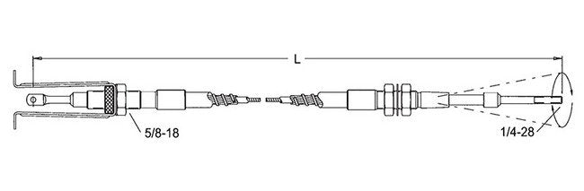 HUSCO 5000 Valve Control Cables - Industrial Grade Low Friction-EXT Cable Type - Image 2