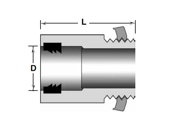 Champion Fiberglass 1 Inch IPS Belowground Box Connector with Gasket Joint - Image 1