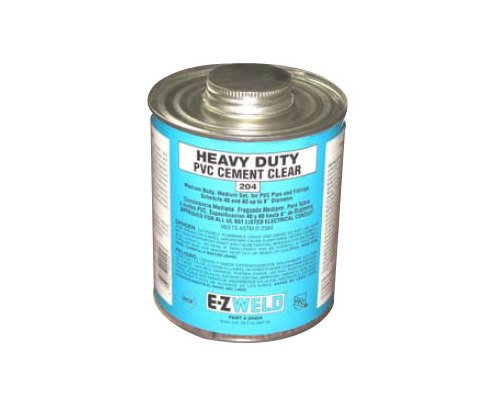 Professional Grade Medium Clear PVC Cement 16 oz - Image 1