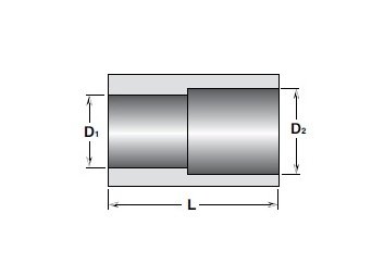 Champion Fiberglass® Black Reducing Adapter 6" IPS - Image 1