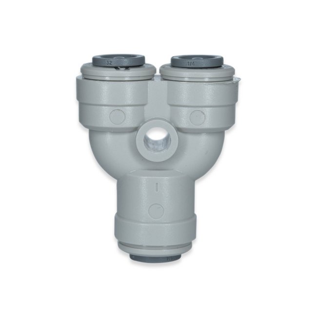 PY Series 1/2 Inch (in) Outer Diameter (OD) Equal Inlet/Outlet Push-to-Connect Wye - Image 1