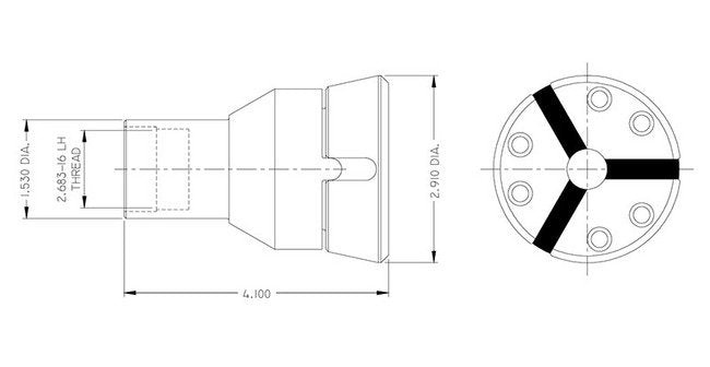 Acme-Gridley 2-3/8" HSC Quick Change Collet - Round Serrated Bore - Image 1