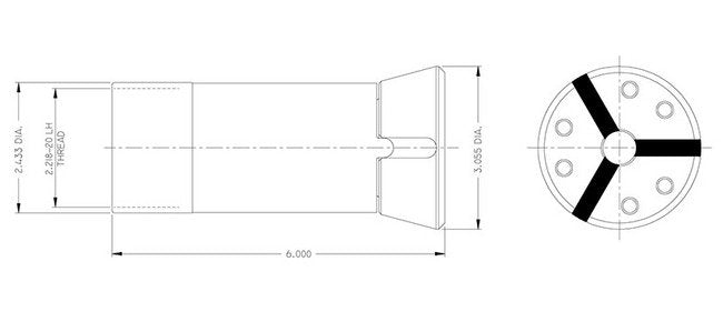 Conomatic 1-5/8" Quick Change Collet - Round Smooth Bore - Image 1