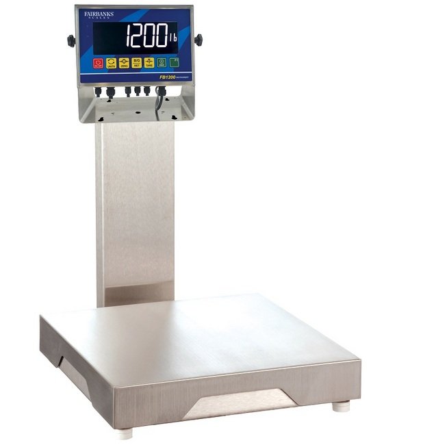 Quicksilver 50 lb Capacity Bench Scale Kit with Stainless Steel FB1200 Instrument - Image 1