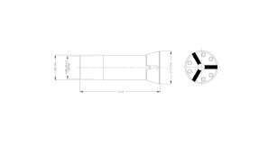 Conomatic 1 Inch Quick Change Hexagonal Bore Collet - Image 1