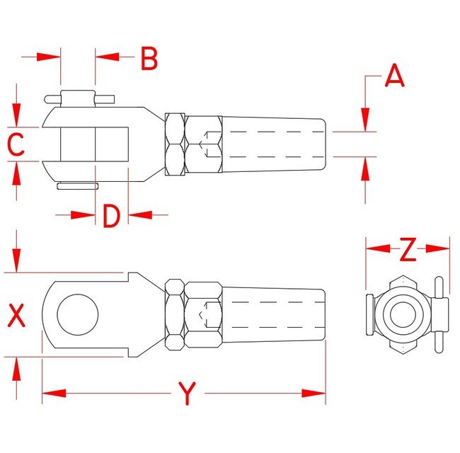 Suncor Quick Attach™ Jaw - Stainless Steel Swage Fitting - Image 2