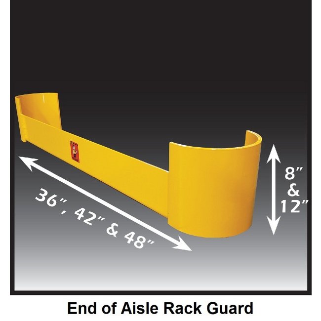 42-inch Left Curved End Aisle Rack Guard - Image 1