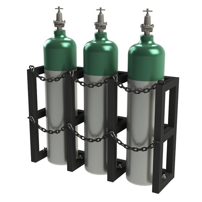 Heavy-Duty Gas Cylinder Rack - 44x12x30 in - Image 1