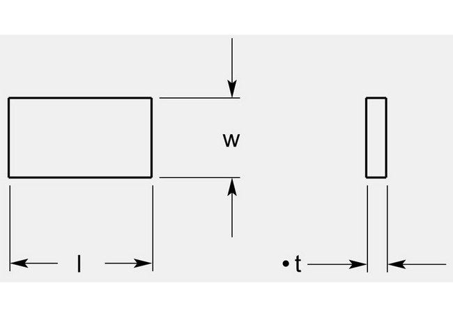 Premium Rectangular Aluminum Bar, 1.774 / 1.794 in - Image 1