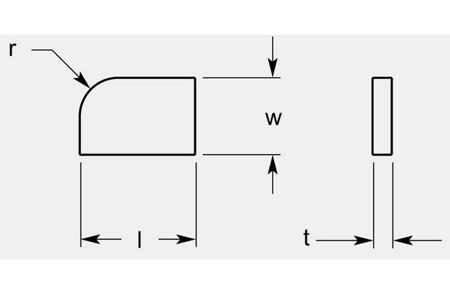 2000 Style Rectangle, 5/32 x 3/8 x 9/16 in - Image 1