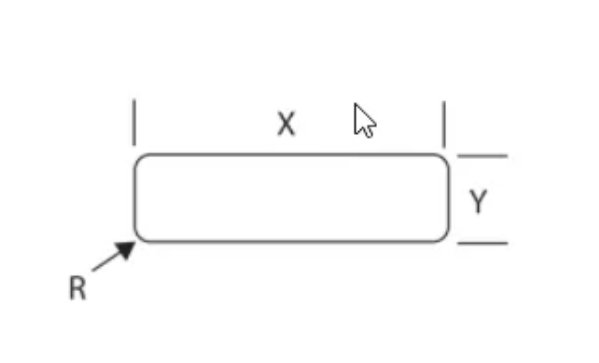 0.748 Inch (in) Dimension X and 0.197 Inch (in) Dimension Y Rectangle Aluminum Bar with Round Corner - Image 2