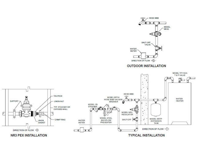 NR3 Water Pressure Reducing Valve with Strainer - Image 4