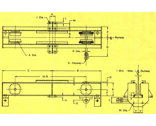 USC 3-Ton Under Running End Truck Kit - Image 2