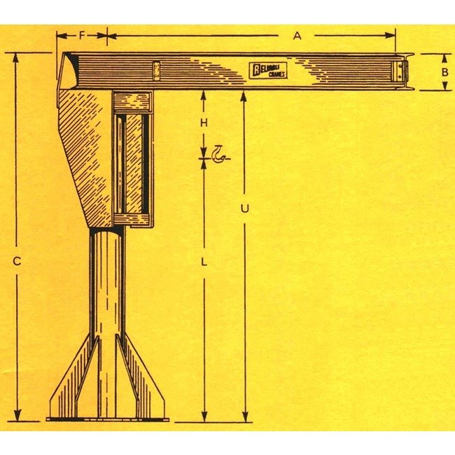 Heavy-Duty Base Plate Jib Crane - Model 200 BPM - Image 2