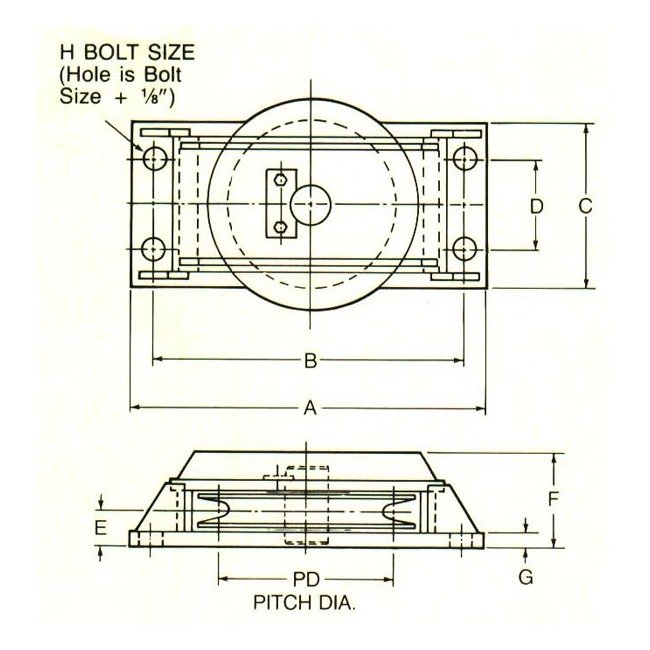 Heavy Duty Single Horizontal Sheave Assembly - Image 1