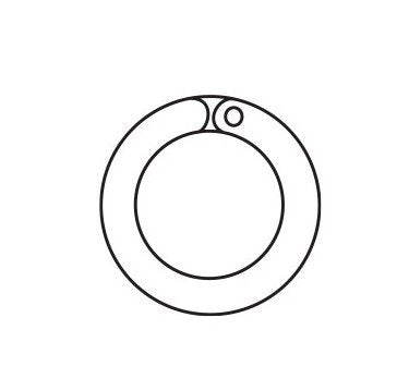 White Polyethylene Plastic Snap Ring - 5/8" ID - Image 2
