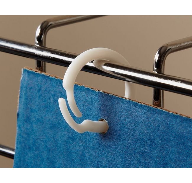 White Plastic Overlap Ring Set, 250-Pack - 3/4" I.D. x 1" O.D. - Image 1