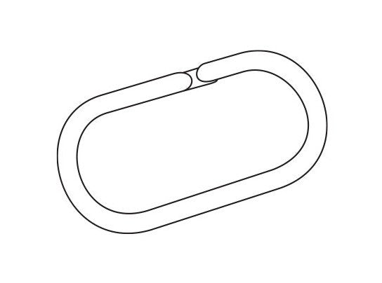 White Polyethylene Oval Snap Ring - Image 2