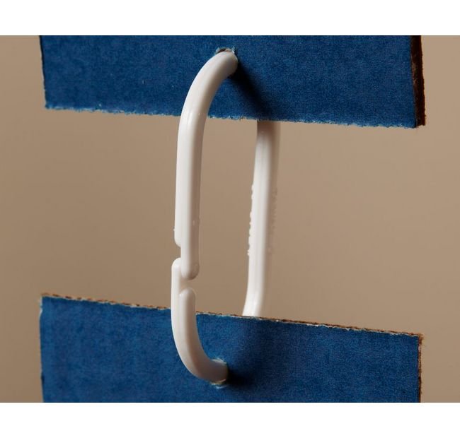 White Polyethylene Oval Snap Ring - Image 1