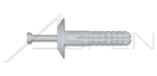 Truss Head Gray Nylon Body/Pin Drive Pin Rivet - Image 1
