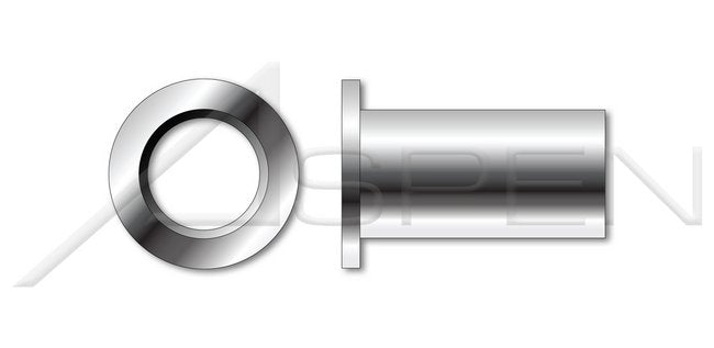 AISI 303 Stainless Steel (18-8) Low Profile Small Head Open End Blind Threaded Insert - Image 1