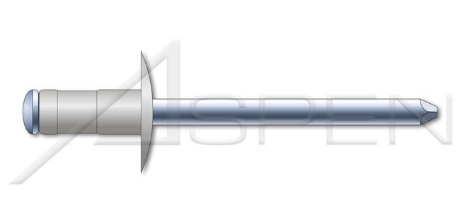 Zinc Plated Low Profile Aluminum Body/Steel Pin Multigrip Rivet - Image 1