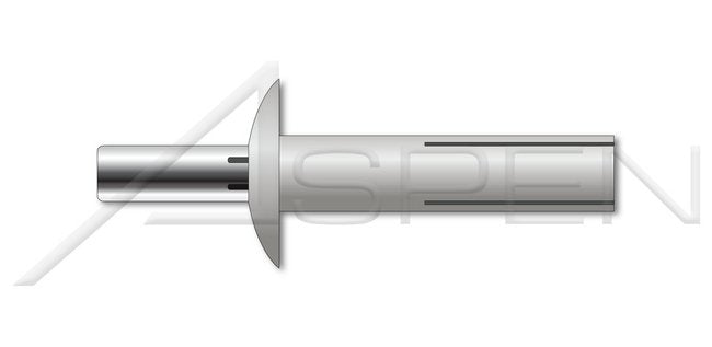 Brazier Head Aluminum Body/Stainless Steel Pin Drive Pin Rivet - Image 1