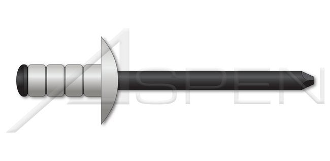Black Phosphate Coated Dome Head Aluminum Body/Steel Pin Multigrip Rivet - Image 1