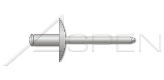 Dome Head Large Flange Aluminum Body/Aluminum Pin Blind Rivet - Image 1