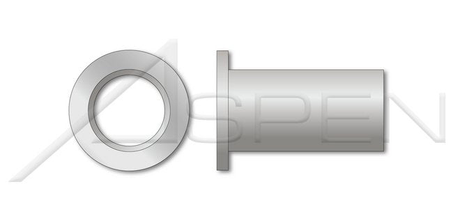 Aluminum Alloy 5056 Small Flange/Head Open End Blind Threaded Insert - Image 1
