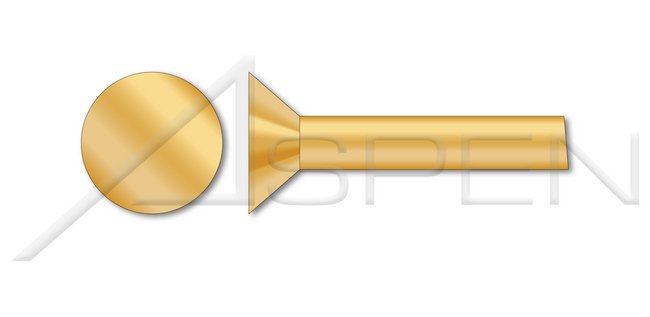 Copper Flat Countersunk Head Solid Rivet - Image 1