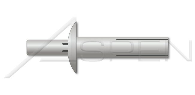 Aluminum Brazier Head Masonry Drive Pin Rivet - Image 1