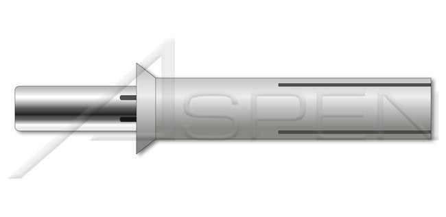 Countersunk Head Aluminum Body/Stainless Steel Pin Drive Pin Rivet - Image 1