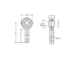 Chromoly Steel Rod Ends - Male Type, Black Oxide Coated, UNF 3A Thread 5/8-18 - Image 2