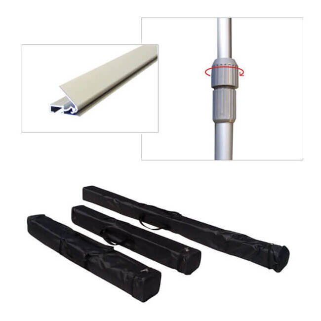 Megastore 18 Inch Height Easy-Up Retractable Banner Stand Set - Image 2