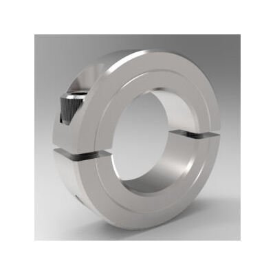 Low Profile Aluminum Two-Piece Split Shaft Collar - 1-1/8 in Bore - Image 1