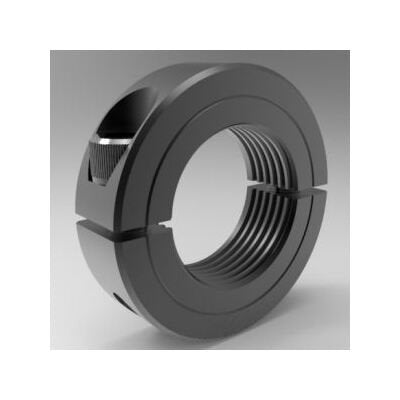 UNF/UNC Two-Piece Split Clamp Shaft Collars - Low Profile, Steel, Black Oxide Finish - Image 1