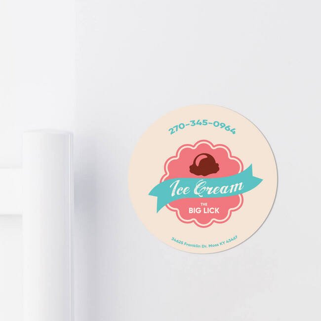 Megastore Printing 4 Inch Round Magnet - Image 1