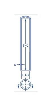 Dip Molded Round Vinyl Grip for Handles and Levers - Image 2