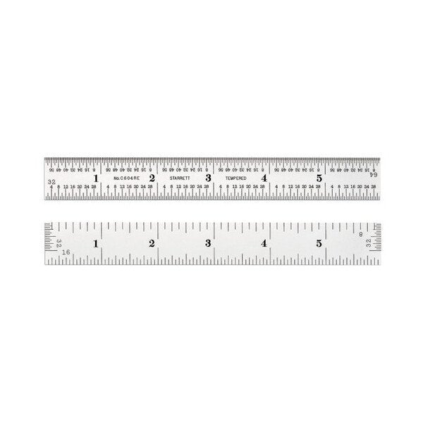 Starrett 6-Inch Steel Ruler 4R Graduations - Image 1